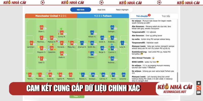 Cam kết cung cấp dữ liệu chính xác