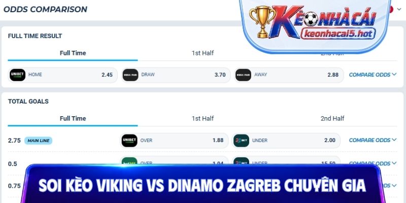 Soi kèo Viking vs Dinamo Zagreb cùng chuyên gia